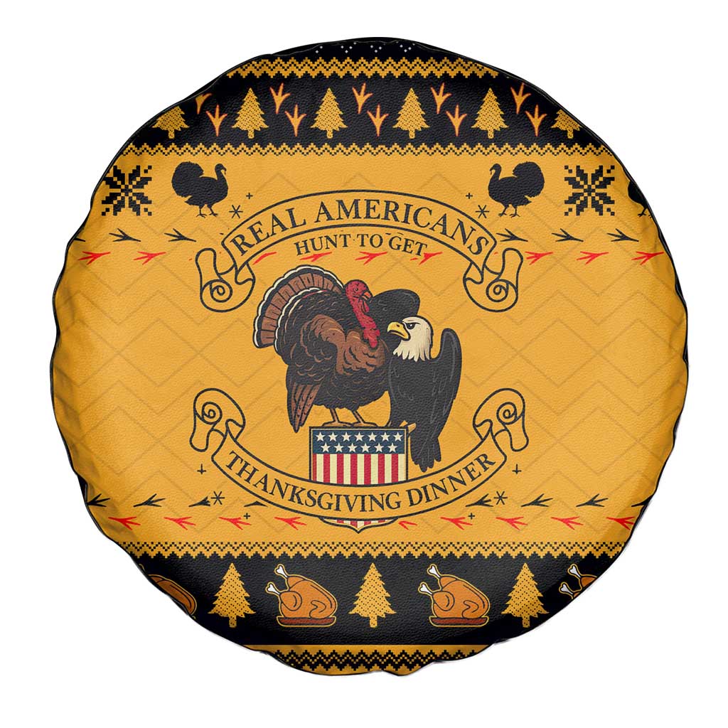 Americans Turkey Hunting Thanksgiving Christmas Spare Tire Cover Xmas Holiday Patterns - Wonder Print Shop