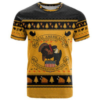 Americans Turkey Hunting Thanksgiving Christmas T Shirt Xmas Holiday Patterns - Wonder Print Shop