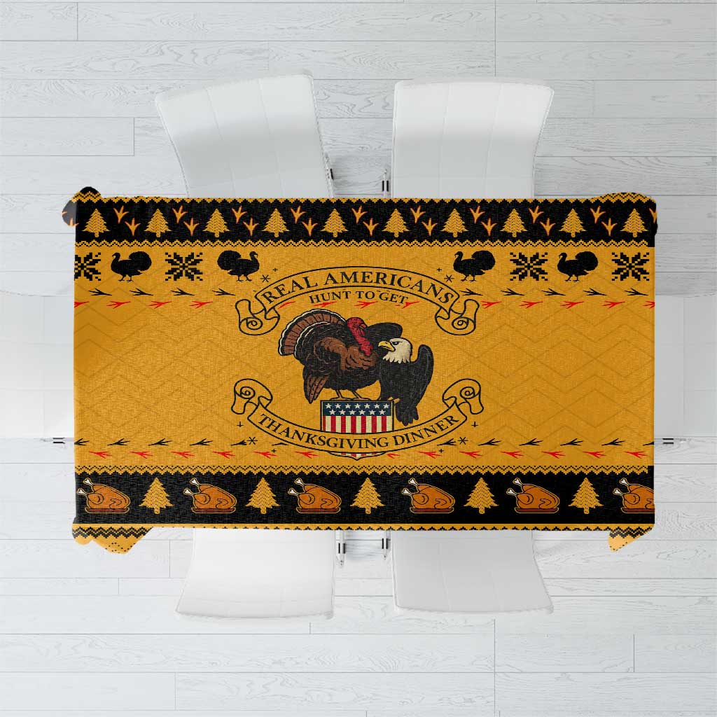Americans Turkey Hunting Thanksgiving Christmas Tablecloth Xmas Holiday Patterns - Wonder Print Shop