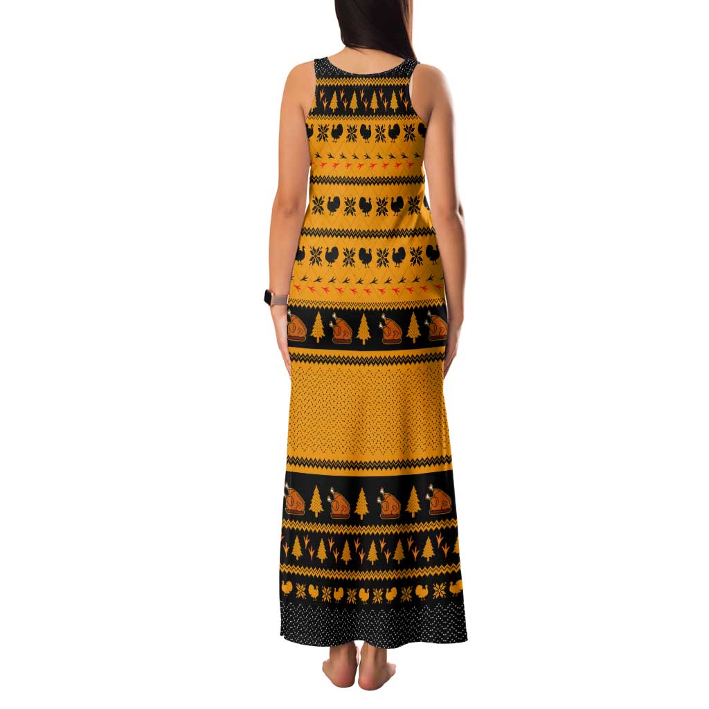 Americans Turkey Hunting Thanksgiving Christmas Tank Maxi Dress Xmas Holiday Patterns - Wonder Print Shop