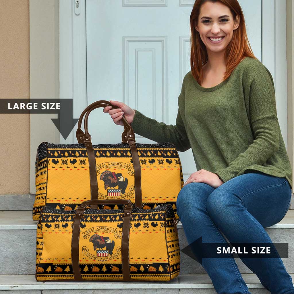 Americans Turkey Hunting Thanksgiving Christmas Travel Bag Xmas Holiday Patterns - Wonder Print Shop