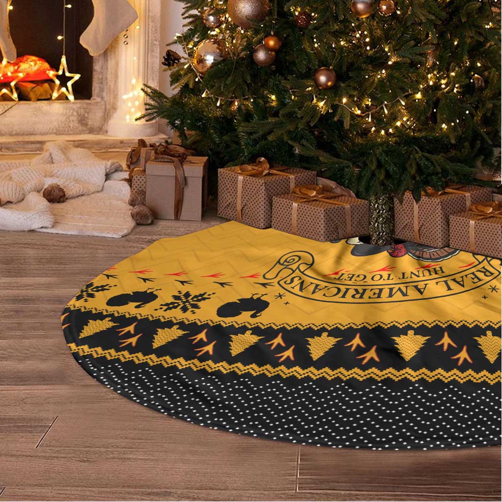 Americans Turkey Hunting Thanksgiving Christmas Tree Skirt Xmas Holiday Patterns - Wonder Print Shop