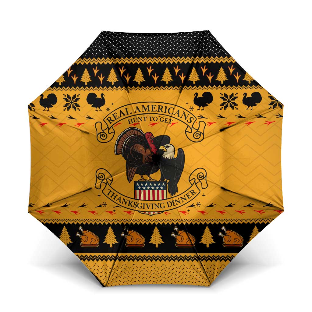 Americans Turkey Hunting Thanksgiving Christmas Umbrella Xmas Holiday Patterns - Wonder Print Shop