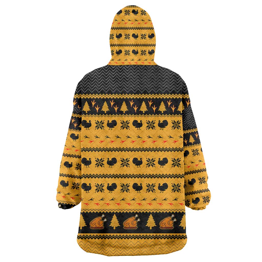 Americans Turkey Hunting Thanksgiving Christmas Wearable Blanket Hoodie Xmas Holiday Patterns - Wonder Print Shop