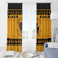 Americans Turkey Hunting Thanksgiving Christmas Window Curtain Xmas Holiday Patterns - Wonder Print Shop