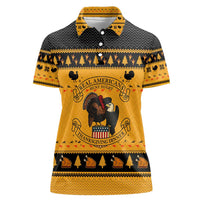 Americans Turkey Hunting Thanksgiving Christmas Women Polo Shirt Xmas Holiday Patterns - Wonder Print Shop