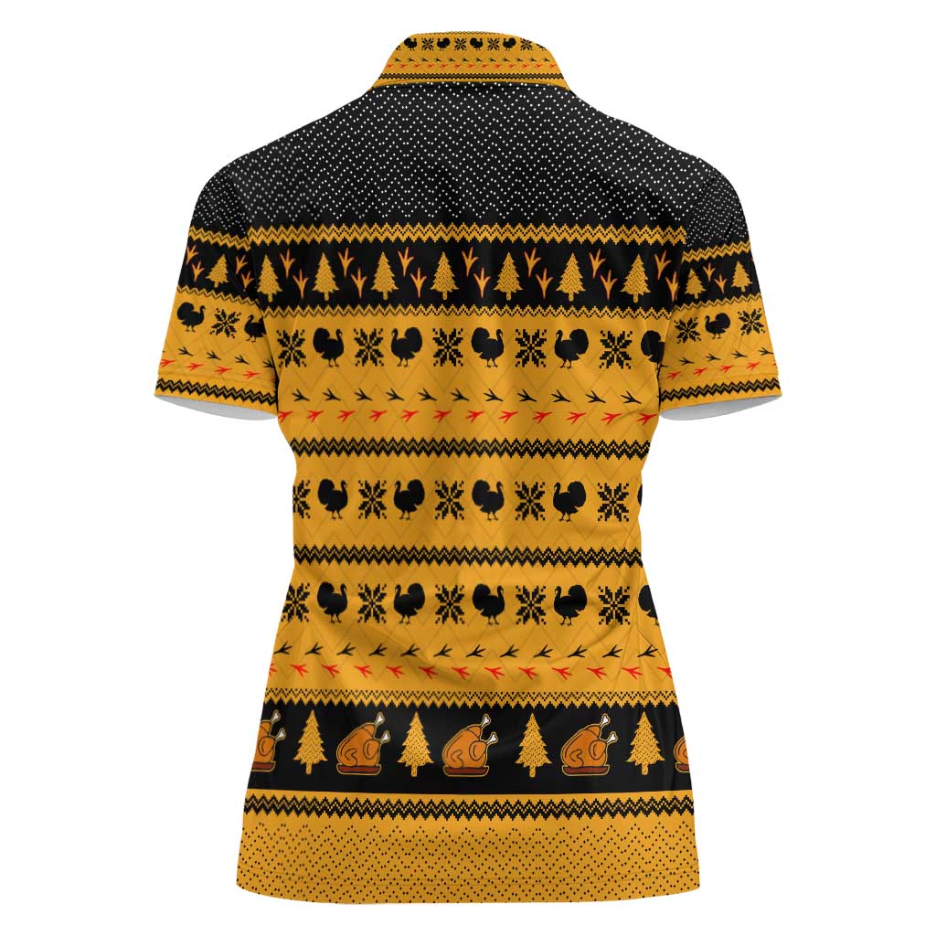 Americans Turkey Hunting Thanksgiving Christmas Women Polo Shirt Xmas Holiday Patterns - Wonder Print Shop