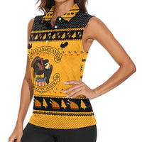 Americans Turkey Hunting Thanksgiving Christmas Women Sleeveless Polo Shirt Xmas Holiday Patterns - Wonder Print Shop