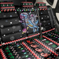 Astronauts Ride A T Rex In Space With The Planet Christmas Back Car Seat Cover Xmas Holiday Patterns - Wonder Print Shop