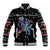 Astronauts Ride A T Rex In Space With The Planet Christmas Baseball Jacket Xmas Holiday Patterns - Wonder Print Shop
