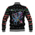 Astronauts Ride A T Rex In Space With The Planet Christmas Baseball Jacket Xmas Holiday Patterns - Wonder Print Shop