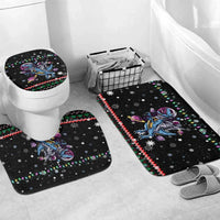 Astronauts Ride A T Rex In Space With The Planet Christmas Bathroom Set Xmas Holiday Patterns - Wonder Print Shop