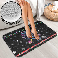 Astronauts Ride A T Rex In Space With The Planet Christmas Bathroom Set Xmas Holiday Patterns - Wonder Print Shop