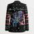 Astronauts Ride A T Rex In Space With The Planet Christmas Blazer Xmas Holiday Patterns - Wonder Print Shop