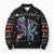 Astronauts Ride A T Rex In Space With The Planet Christmas Bomber Puffer Jacket Xmas Holiday Patterns - Wonder Print Shop