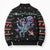 Astronauts Ride A T Rex In Space With The Planet Christmas Bomber Puffer Jacket Xmas Holiday Patterns - Wonder Print Shop