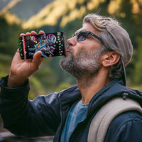 Astronauts Ride A T Rex In Space With The Planet Christmas 4 in 1 Can Cooler Tumbler Xmas Holiday Patterns - Wonder Print Shop