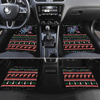 Astronauts Ride A T Rex In Space With The Planet Christmas Car Mats Xmas Holiday Patterns - Wonder Print Shop