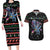 Astronauts Ride A T Rex In Space With The Planet Christmas Couples Matching Long Sleeve Bodycon Dress and Hawaiian Shirt Xmas Holiday Patterns - Wonder Print Shop