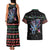 Astronauts Ride A T Rex In Space With The Planet Christmas Couples Matching Tank Maxi Dress and Hawaiian Shirt Xmas Holiday Patterns - Wonder Print Shop