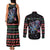 Astronauts Ride A T Rex In Space With The Planet Christmas Couples Matching Tank Maxi Dress and Long Sleeve Button Shirt Xmas Holiday Patterns - Wonder Print Shop