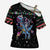 Astronauts Ride A T Rex In Space With The Planet Christmas Cross Shoulder Shirt Xmas Holiday Patterns - Wonder Print Shop