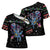 Astronauts Ride A T Rex In Space With The Planet Christmas Cross Shoulder Shirt Xmas Holiday Patterns - Wonder Print Shop