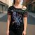 Astronauts Ride A T Rex In Space With The Planet Christmas Cross Shoulder Shirt Xmas Holiday Patterns - Wonder Print Shop