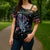 Astronauts Ride A T Rex In Space With The Planet Christmas Cross Shoulder Shirt Xmas Holiday Patterns - Wonder Print Shop