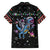 Astronauts Ride A T Rex In Space With The Planet Christmas Family Matching Off The Shoulder Long Sleeve Dress and Hawaiian Shirt Xmas Holiday Patterns - Wonder Print Shop