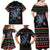 Astronauts Ride A T Rex In Space With The Planet Christmas Family Matching Off Shoulder Maxi Dress and Hawaiian Shirt Xmas Holiday Patterns - Wonder Print Shop