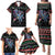 Astronauts Ride A T Rex In Space With The Planet Christmas Family Matching Puletasi and Hawaiian Shirt Xmas Holiday Patterns - Wonder Print Shop
