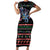Astronauts Ride A T Rex In Space With The Planet Christmas Family Matching Short Sleeve Bodycon Dress and Hawaiian Shirt Xmas Holiday Patterns - Wonder Print Shop