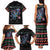 Astronauts Ride A T Rex In Space With The Planet Christmas Family Matching Tank Maxi Dress and Hawaiian Shirt Xmas Holiday Patterns - Wonder Print Shop