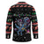 Astronauts Ride A T Rex In Space With The Planet Christmas Hockey Jersey Xmas Holiday Patterns - Wonder Print Shop