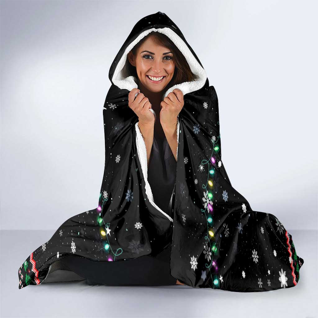 Astronauts Ride A T Rex In Space With The Planet Christmas Hooded Blanket Xmas Holiday Patterns - Wonder Print Shop