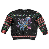 Astronauts Ride A T Rex In Space With The Planet Christmas Kid Ugly Christmas Sweater Xmas Holiday Patterns - Wonder Print Shop