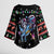 Astronauts Ride A T Rex In Space With The Planet Christmas Kimono Sleeve Blouse Xmas Holiday Patterns - Wonder Print Shop