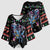 Astronauts Ride A T Rex In Space With The Planet Christmas Kimono Sleeve Blouse Xmas Holiday Patterns - Wonder Print Shop