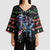 Astronauts Ride A T Rex In Space With The Planet Christmas Kimono Sleeve Blouse Xmas Holiday Patterns - Wonder Print Shop