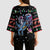 Astronauts Ride A T Rex In Space With The Planet Christmas Kimono Sleeve Blouse Xmas Holiday Patterns - Wonder Print Shop