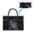 Astronauts Ride A T Rex In Space With The Planet Christmas Leather Bag Xmas Holiday Patterns - Wonder Print Shop