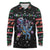 Astronauts Ride A T Rex In Space With The Planet Christmas Long Sleeve Polo Shirt Xmas Holiday Patterns - Wonder Print Shop