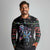 Astronauts Ride A T Rex In Space With The Planet Christmas Long Sleeve Polo Shirt Xmas Holiday Patterns - Wonder Print Shop