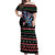 Astronauts Ride A T Rex In Space With The Planet Christmas Off Shoulder Maxi Dress Xmas Holiday Patterns - Wonder Print Shop