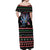 Astronauts Ride A T Rex In Space With The Planet Christmas Off Shoulder Maxi Dress Xmas Holiday Patterns - Wonder Print Shop