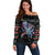 Astronauts Ride A T Rex In Space With The Planet Christmas Off Shoulder Sweater Xmas Holiday Patterns - Wonder Print Shop