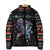 Astronauts Ride A T Rex In Space With The Planet Christmas Padded Jacket Xmas Holiday Patterns - Wonder Print Shop