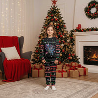 Astronauts Ride A T Rex In Space With The Planet Christmas Pajama Set Xmas Holiday Patterns - Wonder Print Shop
