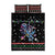 Astronauts Ride A T Rex In Space With The Planet Christmas Quilt Bed Set Xmas Holiday Patterns - Wonder Print Shop